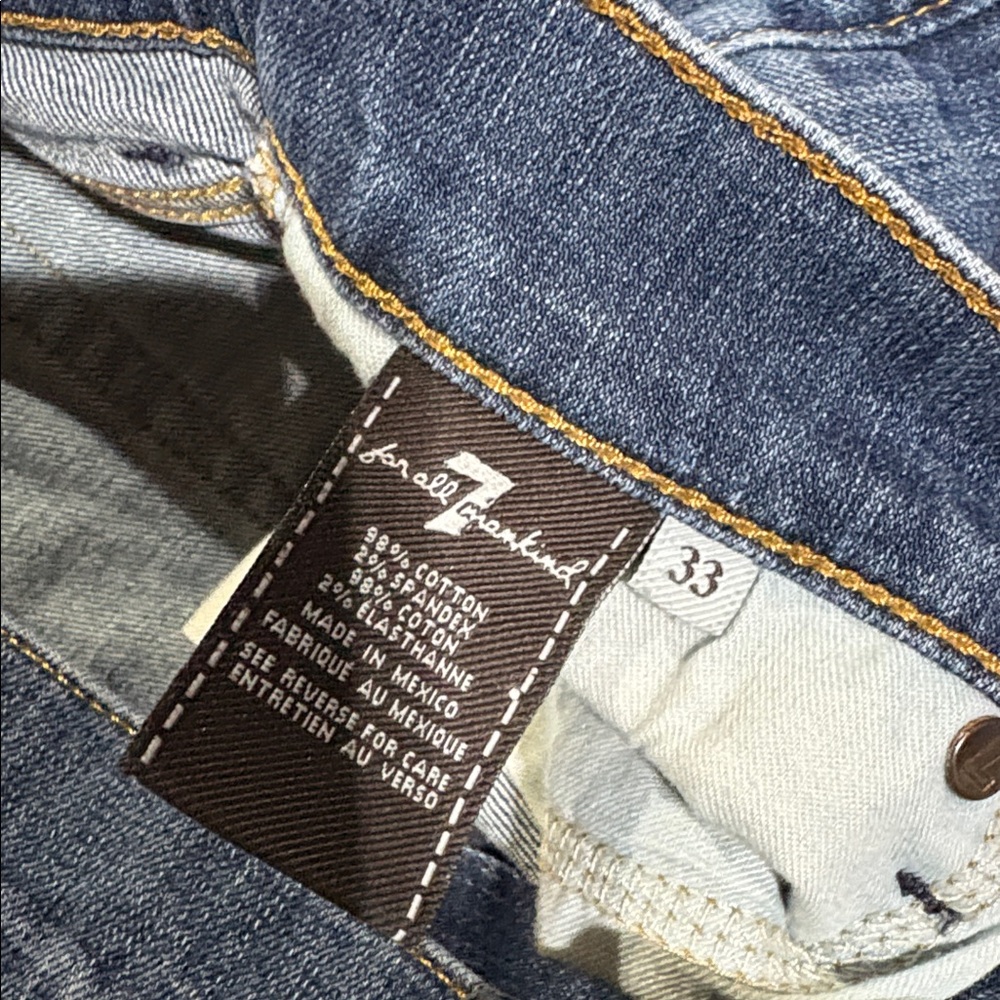 7 For All Mankind Standard Classic Mens Jeans sz 33 - Picture 7 of 9